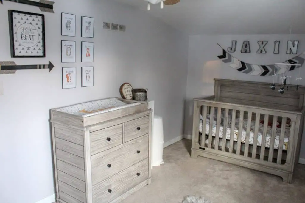 Woodland themed nursery | Adventure Themed Nursery | Thrifted & Taylor'd | www.thriftedandtaylord.com