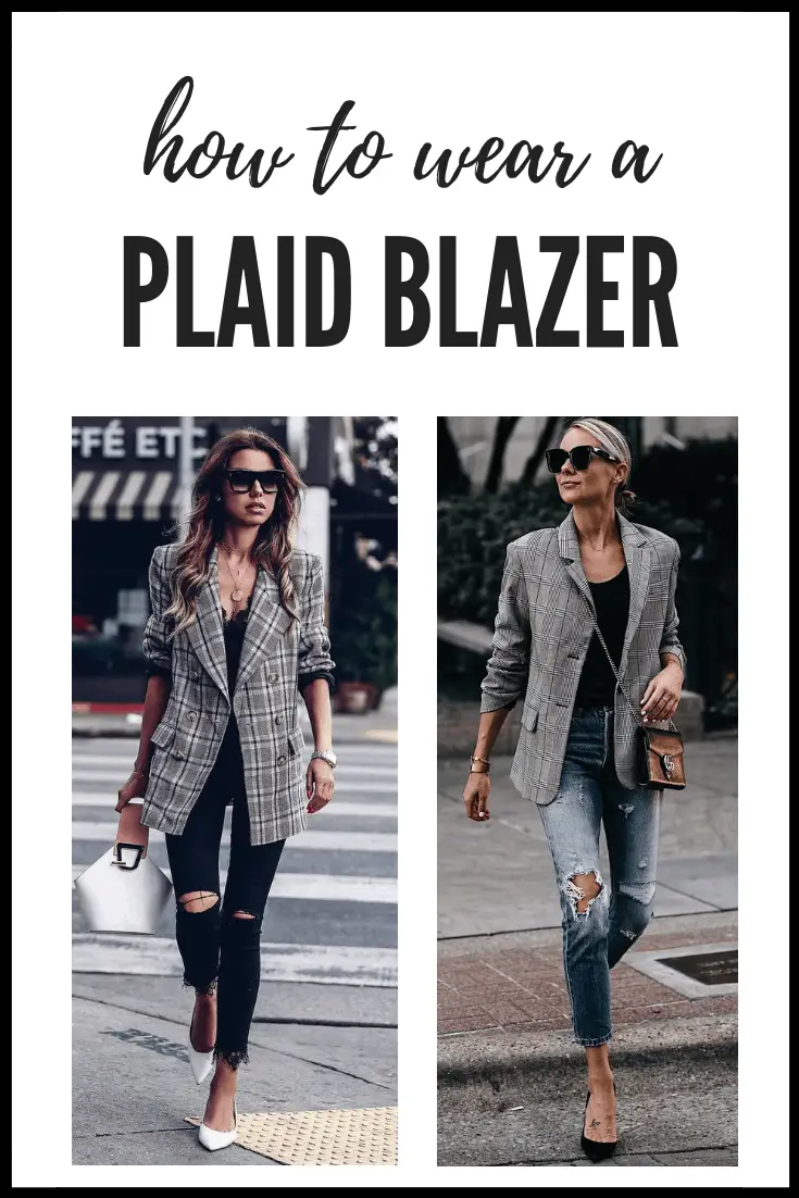 How to Wear A Plaid Blazer