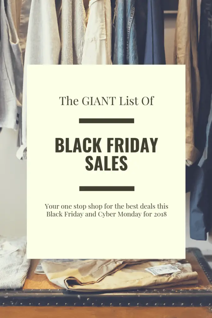 The Giant List of Black Friday 2018 Sales | Thrifted & Taylor'd | #blackfriday2018 #blackfridaysales #fashion #shopping