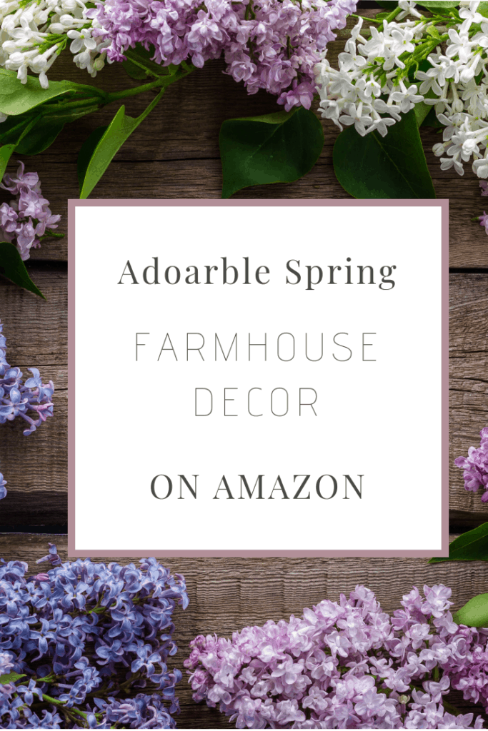 Adorable Spring Farmhouse Decor On Amazon | #spring #springdecor #homedecor #farmhousedecor #farmhousestyle