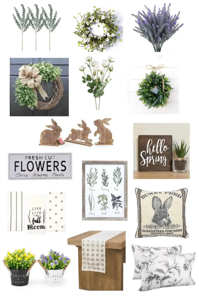 Adorable Spring Farmhouse Decor On Amazon | #spring #springdecor #homedecor #farmhousedecor #farmhousestyle