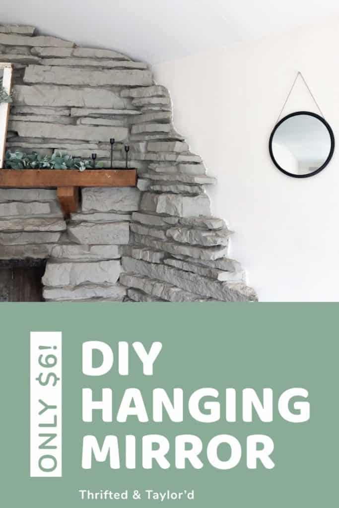 DIY Hanging Mirror | #DIY #DIYhomedecor #homedecor #dollarstore #dollarstoreDIY