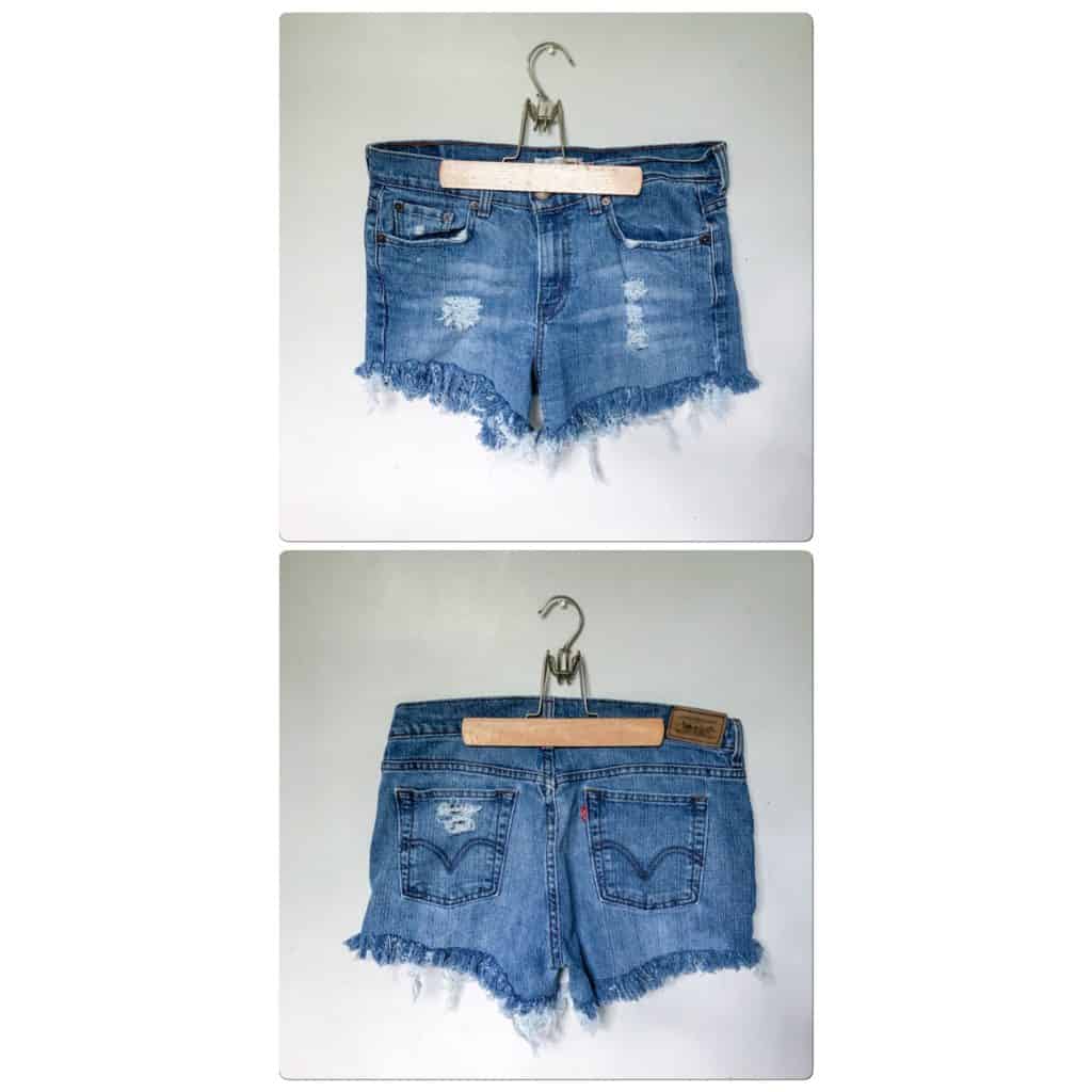 DIY Denim Shorts | Thrifted Jeans Into Shorts | #thrifted #thriftedfashion #thriftstorediy #diydenim #diydenimshorts #fashion #summerfashion #diy