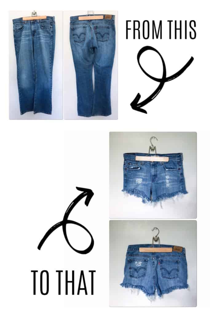 DIY Distressed Jean Shorts: How to Transform Thrifted Jeans