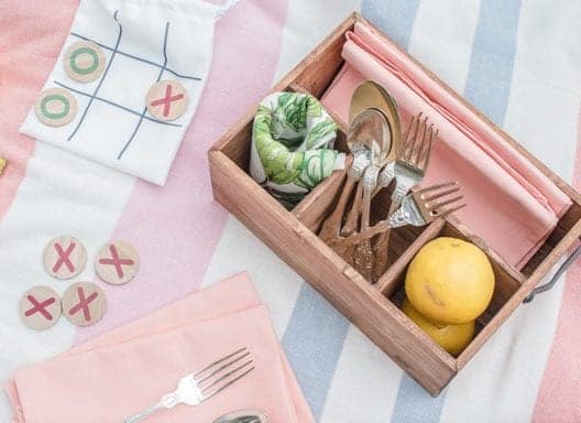 This wood caddy is one of the items you will receive in your summer subscription box.