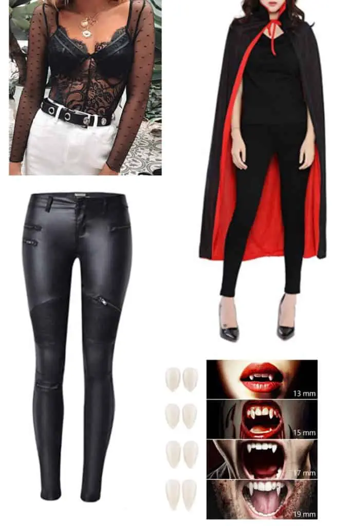 If you're on the hunt for cheap and easy Halloween costumes, look no further! I put together 5 different costumes using items from your closet and items than cost less than $20 such as this sexy vampire costume. You can wear whatever you'd like from your own closet to make it as sexy, cute, comfortable, etc. as you would like!