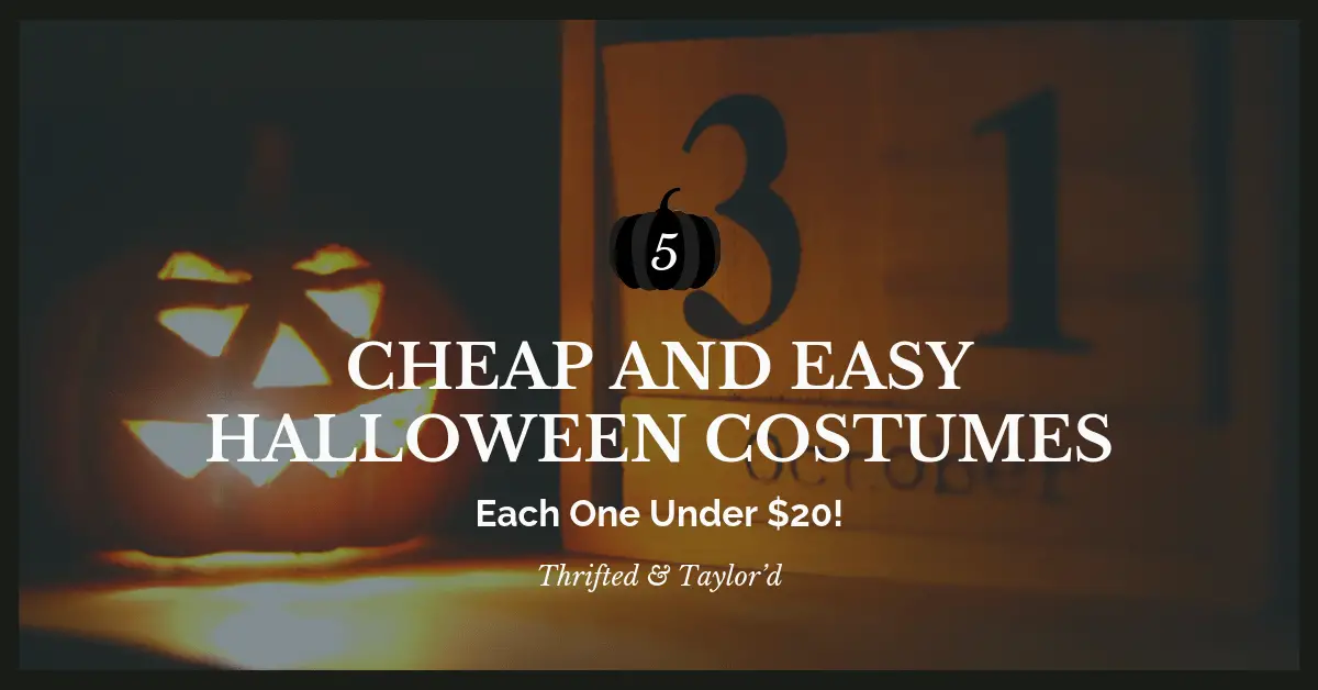 5 Cheap and Easy Halloween Costumes | Under $20 - Thrifted & Taylor'd
