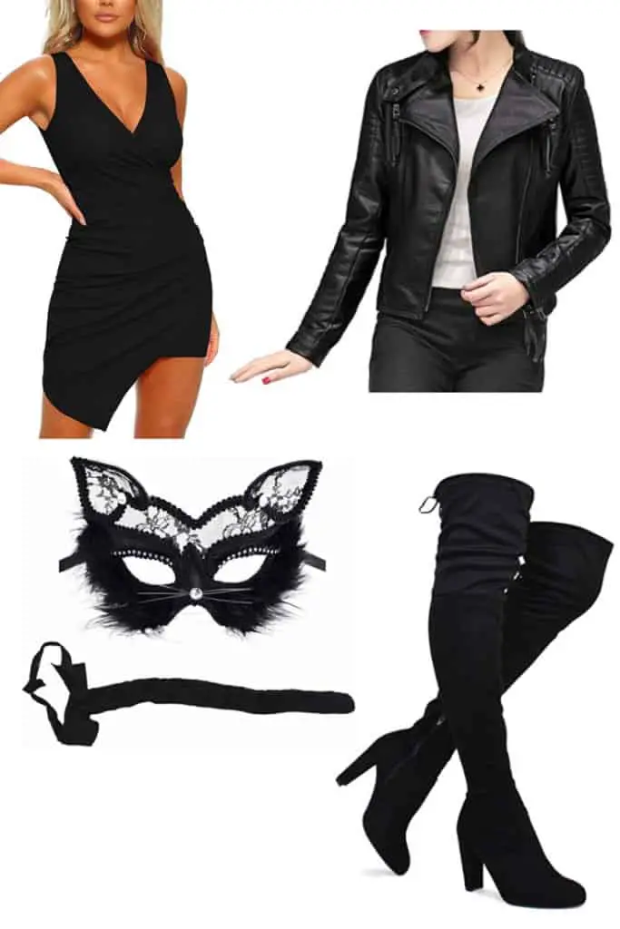 If you're on the hunt for cheap and easy Halloween costumes, look no further! I put together 5 different costumes using items from your closet and items than cost less than $20 such as this sexy black cat costume. You can wear whatever you'd like from your own closet to make it as sexy, cute, comfortable, etc. as you would like!