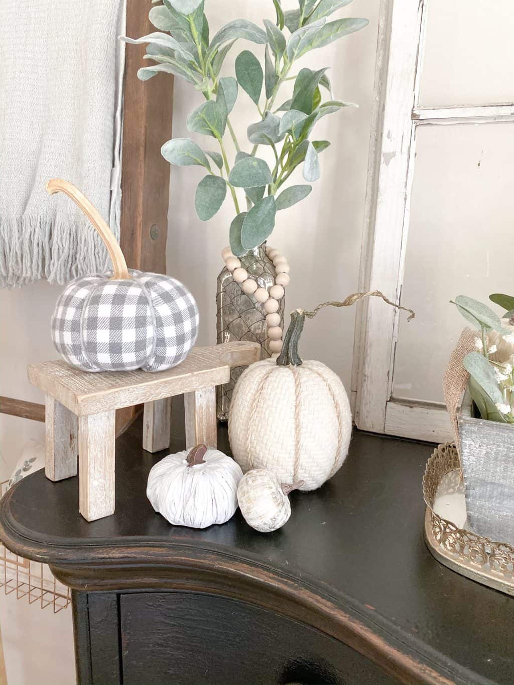 10 Minute Pumpkin Stem DIY | Transform Your Faux Pumpkins | Thrifted ...