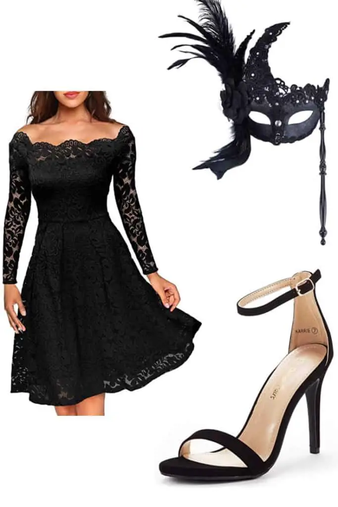 If you're on the hunt for cheap and easy Halloween costumes, look no further! I put together 5 different costumes using items from your closet and items than cost less than $20 such as this gorgeous masquerade costume. You can wear whatever you'd like from your own closet to make it as sexy, cute, comfortable, etc. as you would like!
