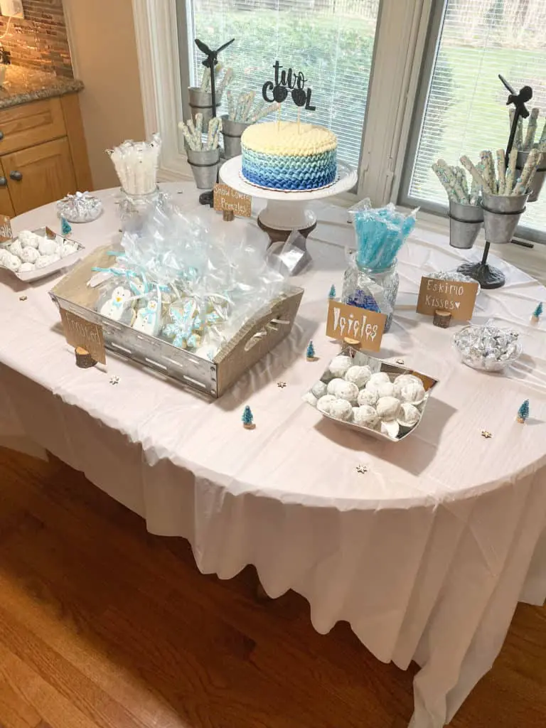 This two cool birthday party is a winter themed second birthday party with a touch of cool kid. We had winter themed food and decorations as well as glow stick glasses and bracelets. Check out everything I used for my son's Two Cool party!