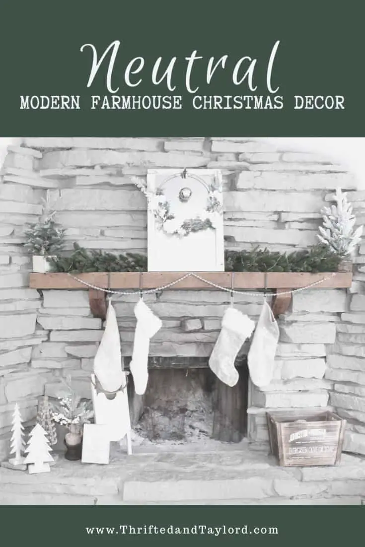 Neutral Modern Farmhouse Christmas Decor