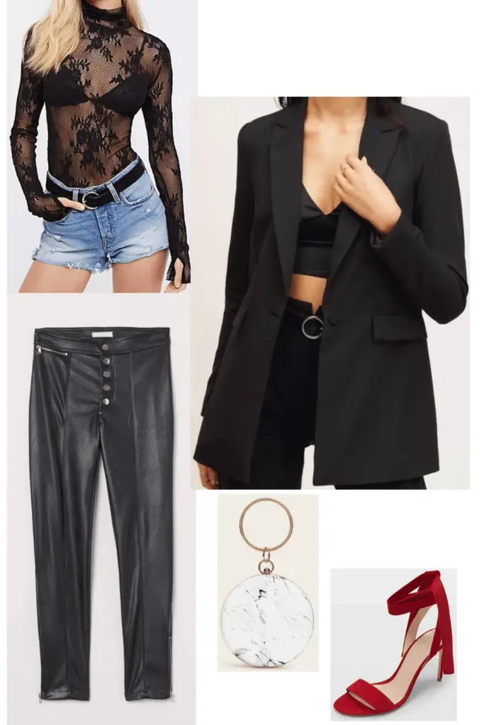 If you are on the hunt for your V Day outfits then you must check out these looks I've put together. These Valentine's day outfit ideas are full of items you can totally find while thrifting too! This one is the perfect mix of edgy and sexy. Check out the rest to find the inspiration you need for your own look!