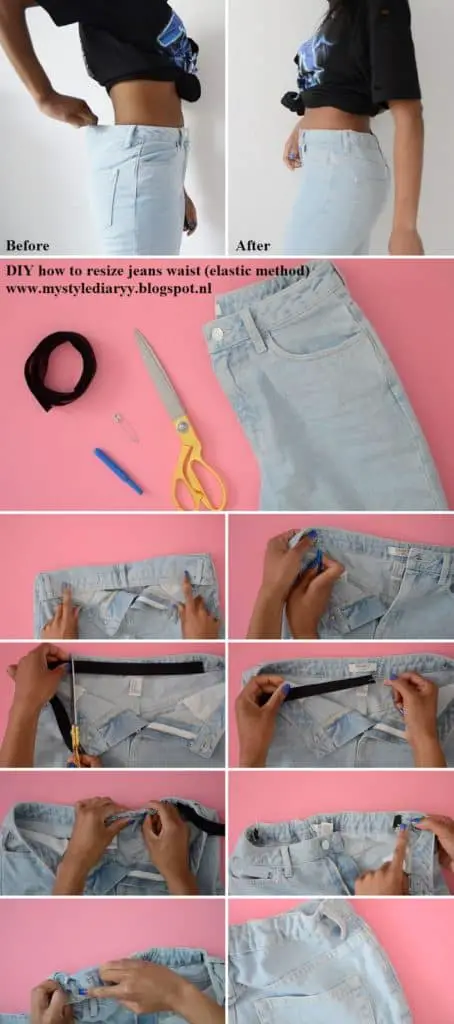 How to add elastic to your jeans waistband.