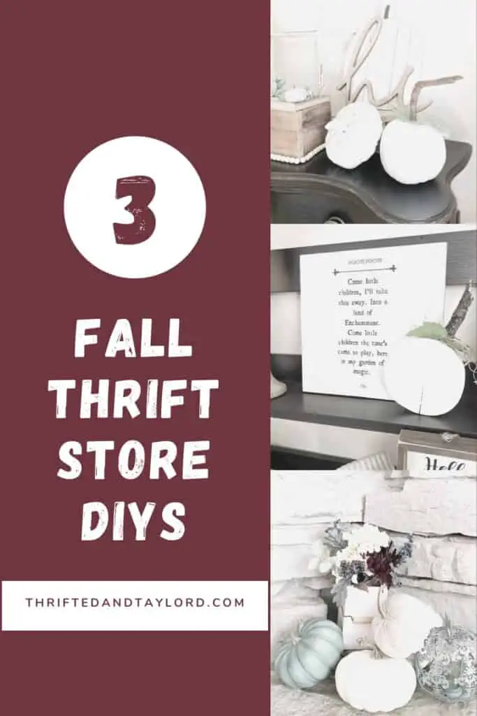 Have you started decorating for fall? I have a few quick and easy fall thrift store DIYS that you could totally do too using thrifted items or even items from the dollar store!