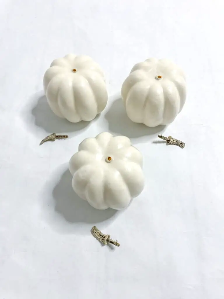 These white foam pumpkin's stems very very simple to remove, they simply popped out.