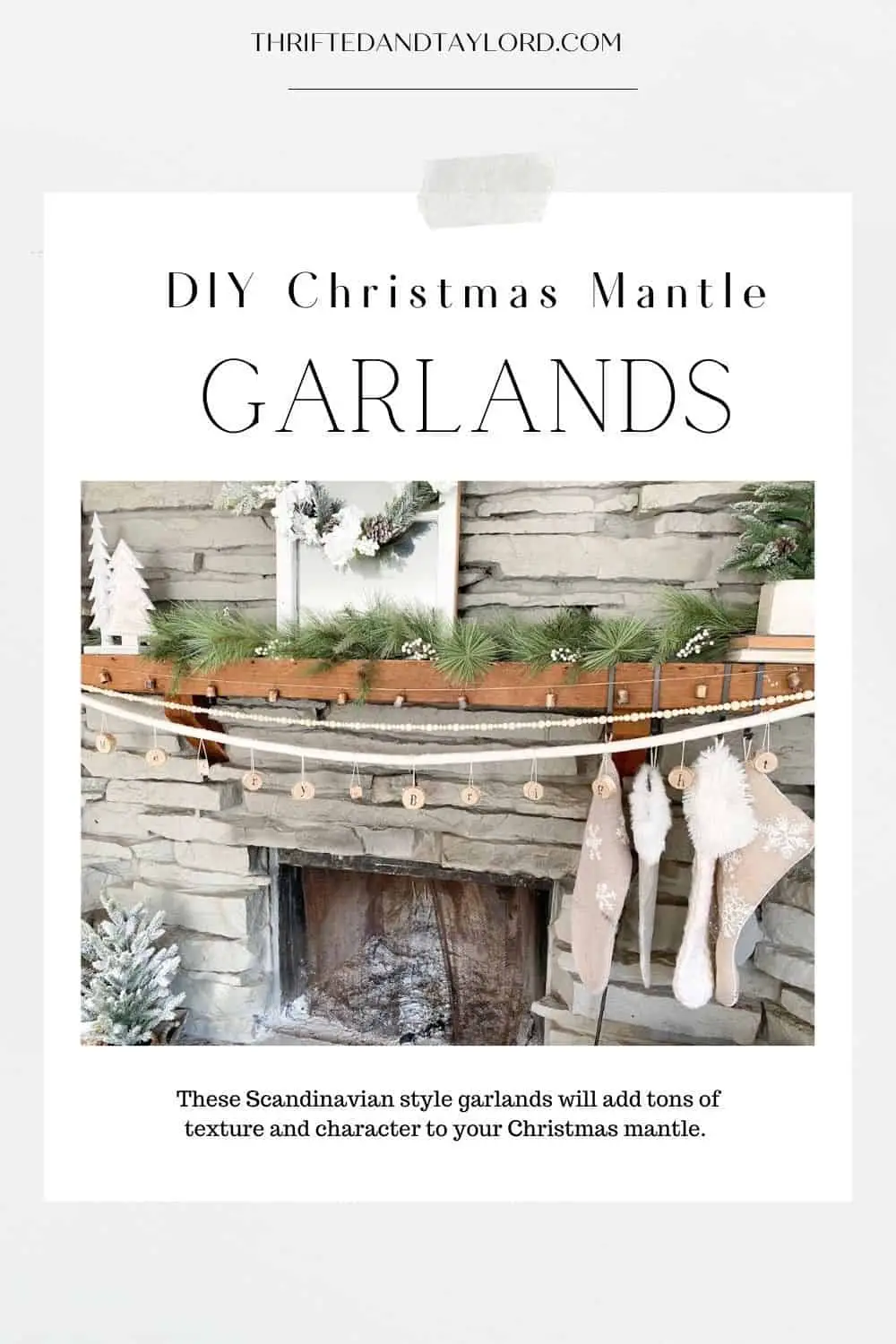 DIY Christmas Mantle Garlands | Scandinavian Christmas Décor