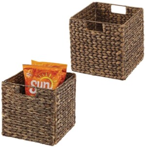 2 woven baskets for DIY pantry organization