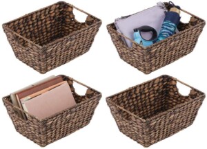 4 small storage baskets for DIY pantry organization