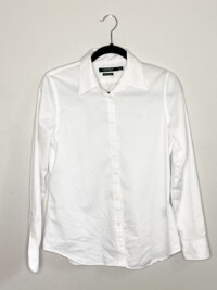 A white collared button down shirt from Ralph Lauren is one of those basic thrifted fall basics.