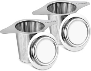 A set of 2 stainless steel tea strainers/infusers.